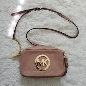 Michael Kors Blush Pink Crossbody with Gold Logo
